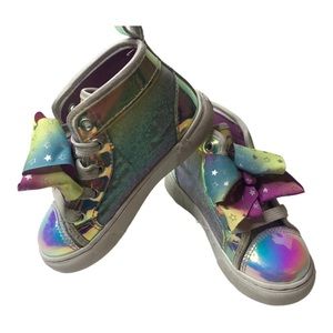 Jojo Siwa Iridescent High Top Shoe with Bow Size 9 in Girls